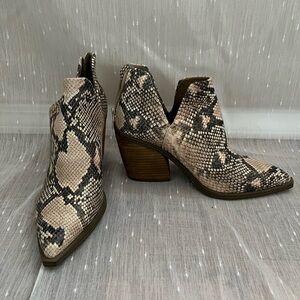 Vince Camuto Booties, Snakeskin